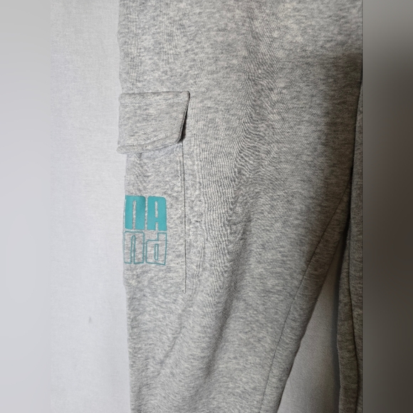 PUMA Heathered grey fleece lined cargo joggers- Women's Small - Picture 2 of 9